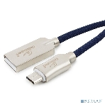 Кабель USB2.0 Cablexpert CC-P-mUSB02Bl-1.8M, AM/microB, серия Platinum, длина 1.8м, синий, блистер, фото4