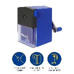 Точилка для карандашей механическая Kw-Trio 305Ablu 1 отверстие 8мм пластик синий, фото7