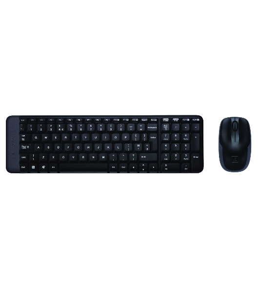 Комплект клавиатура+мышь Logitech MK220 беспроводной, USB, 1000 DPI, чёрный