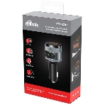 Автомобильный FM-модулятор Ritmix FMT-A707 черный MicroSD BT USB, фото 1
