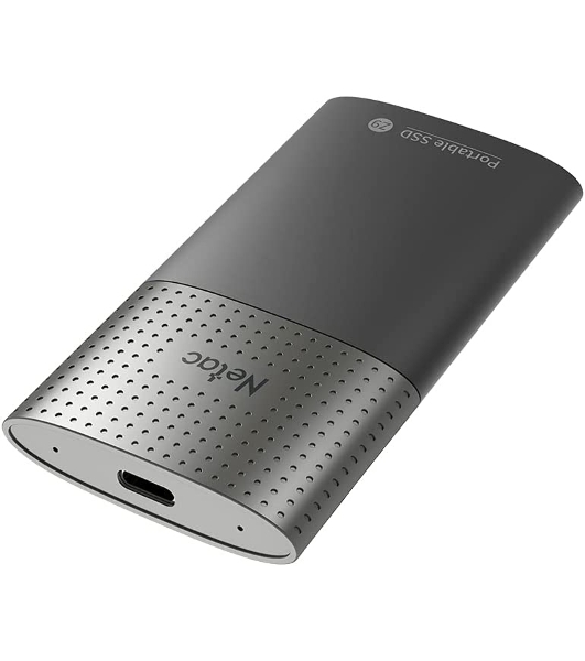 Внешний SSD Netac Z9, 2TB, USB 3.2 Gen 2 Type-C, R/W 550/480, черный