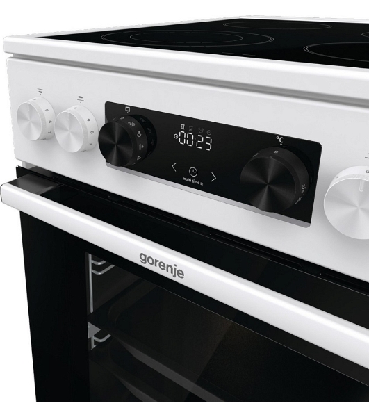 Плита электрическая Gorenje GECS5C70WA белый, конфорок 4 электрических, духовка 70 л, 50 см x 85 см x 59.4 см