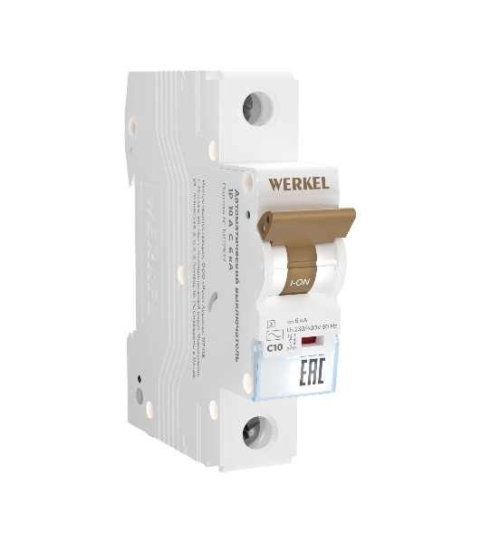 Автоматический выключатель Werkel 1P  10 A  C  6 кА W901P106