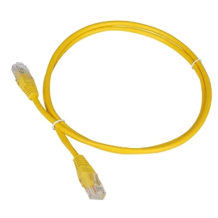 Патч-корд Lanmaster TWT UTP кат.5e, с заливными колпачками, 0.15 м, желтый